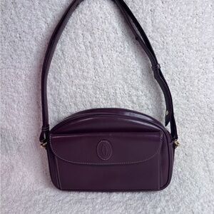 Cartier Must Line Shoulder Bag Crossbody Vintage Leather